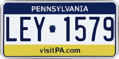PA license plate LEY1579