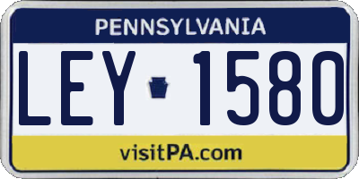 PA license plate LEY1580