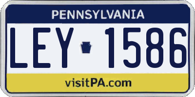 PA license plate LEY1586