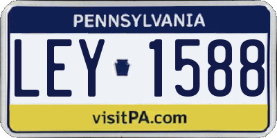 PA license plate LEY1588