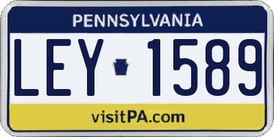 PA license plate LEY1589