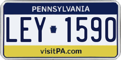PA license plate LEY1590
