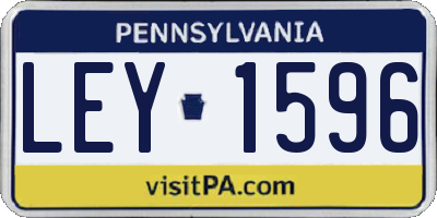 PA license plate LEY1596