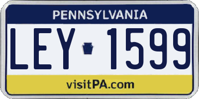 PA license plate LEY1599