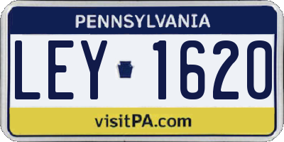 PA license plate LEY1620