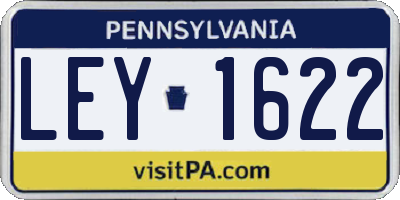 PA license plate LEY1622