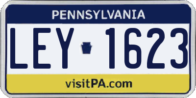 PA license plate LEY1623