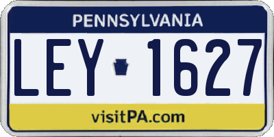 PA license plate LEY1627