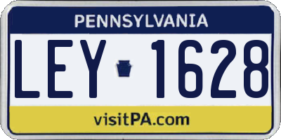PA license plate LEY1628