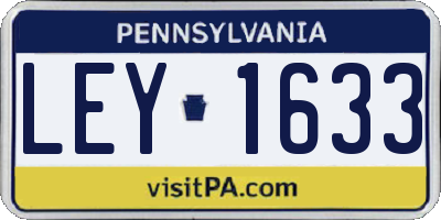 PA license plate LEY1633