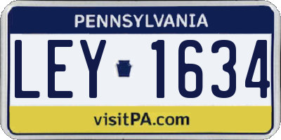 PA license plate LEY1634