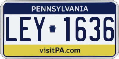 PA license plate LEY1636