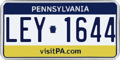 PA license plate LEY1644