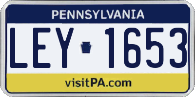 PA license plate LEY1653
