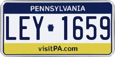 PA license plate LEY1659