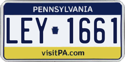 PA license plate LEY1661