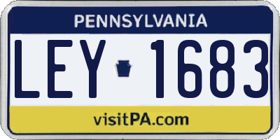 PA license plate LEY1683