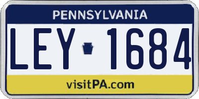 PA license plate LEY1684