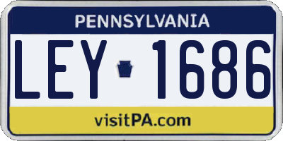 PA license plate LEY1686