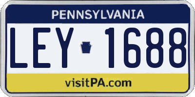 PA license plate LEY1688
