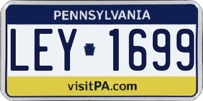PA license plate LEY1699