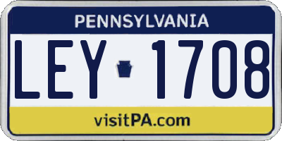 PA license plate LEY1708