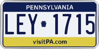 PA license plate LEY1715