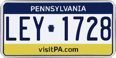 PA license plate LEY1728