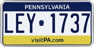 PA license plate LEY1737