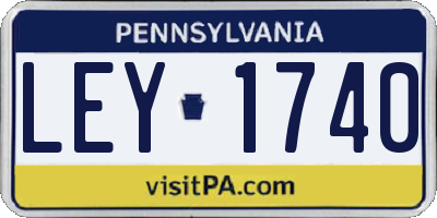 PA license plate LEY1740