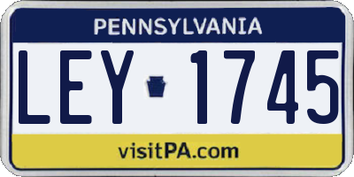 PA license plate LEY1745