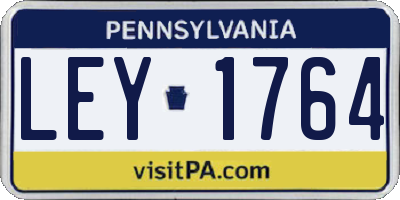 PA license plate LEY1764