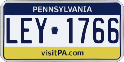 PA license plate LEY1766