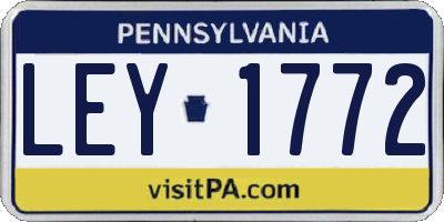 PA license plate LEY1772