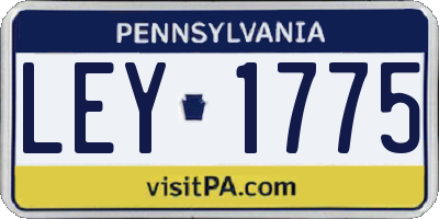 PA license plate LEY1775