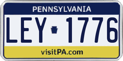PA license plate LEY1776