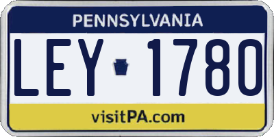 PA license plate LEY1780