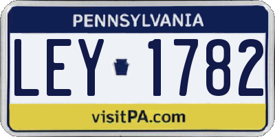 PA license plate LEY1782