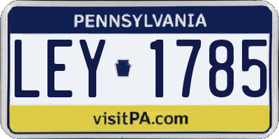 PA license plate LEY1785