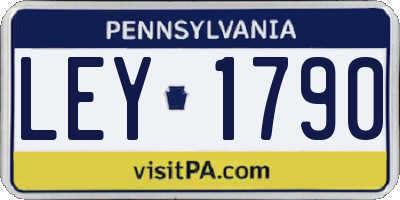 PA license plate LEY1790