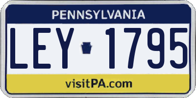 PA license plate LEY1795