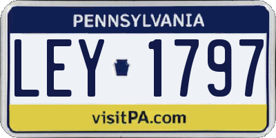 PA license plate LEY1797