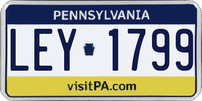 PA license plate LEY1799
