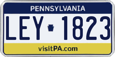 PA license plate LEY1823