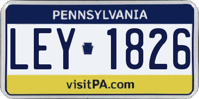 PA license plate LEY1826