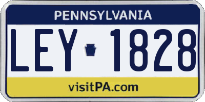 PA license plate LEY1828