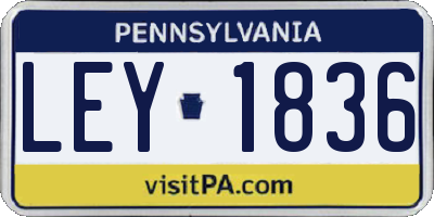 PA license plate LEY1836