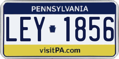 PA license plate LEY1856
