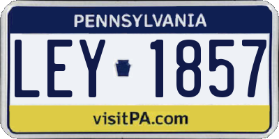PA license plate LEY1857