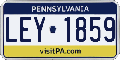 PA license plate LEY1859